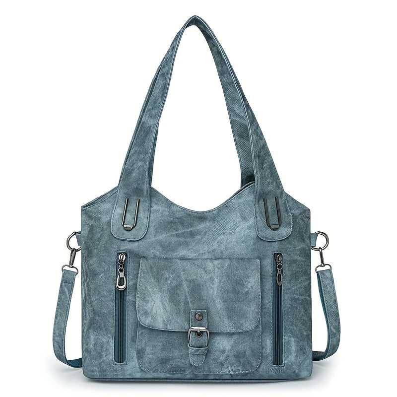 Vintage-Stijl vegan leren schoudertas