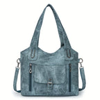 Vintage-Stijl vegan leren schoudertas