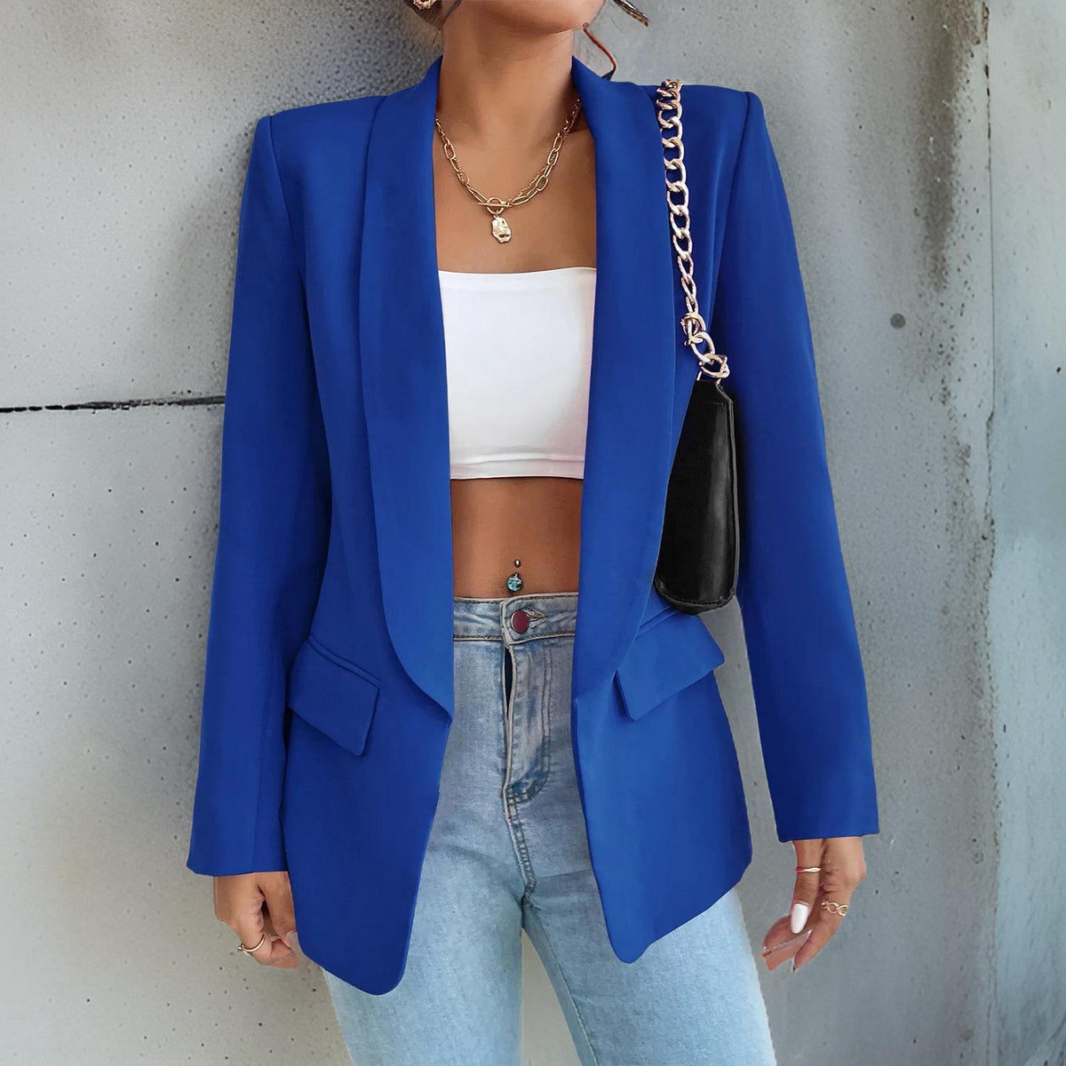 Damesblazer van polyester-katoen