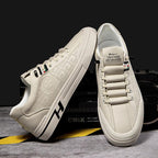 Heren sneaker van geperforeerd leer met lichtgewicht constructie