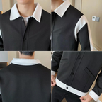 Heren patchworkjack