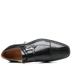 Formele herenschoenen met krokodilpatroon — afbeelding 7