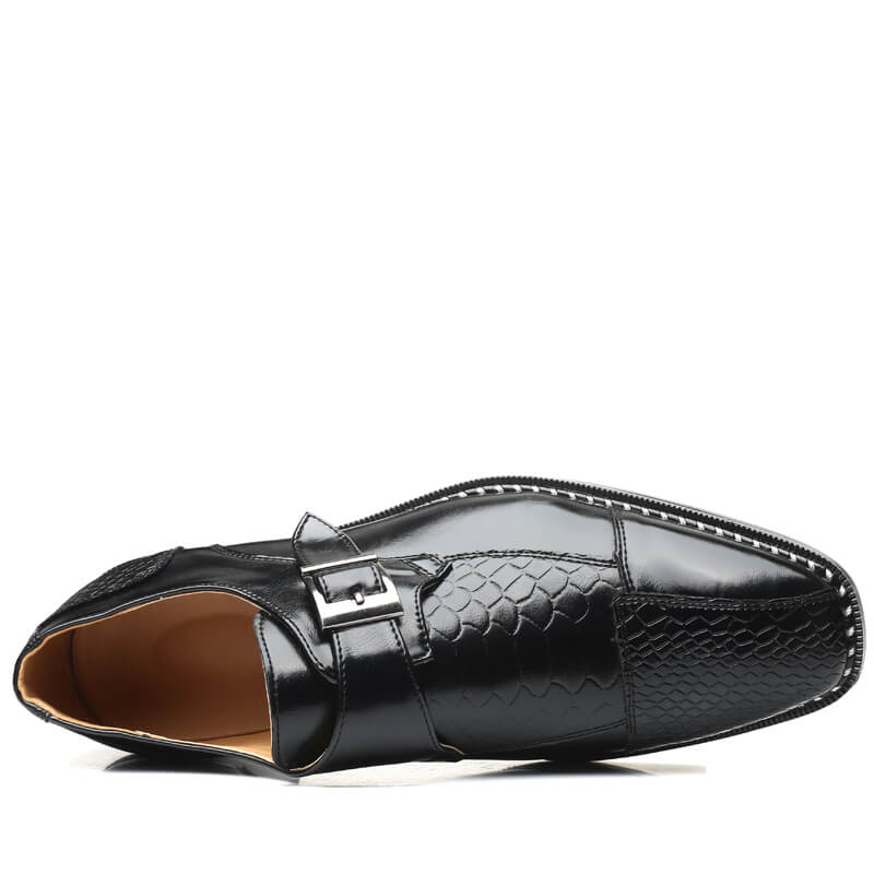 Formele herenschoenen met krokodilpatroon — afbeelding 7