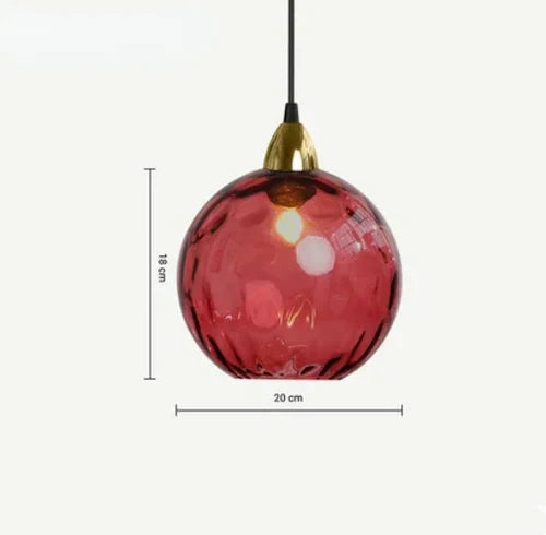 Glazen bolhanglamp met E27-fitting