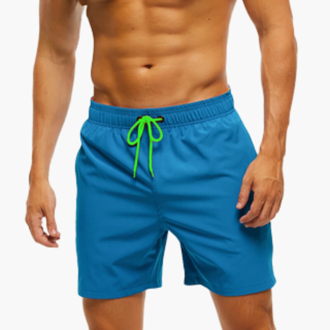 Lichte zwemshort met trekkoord en zijzakken