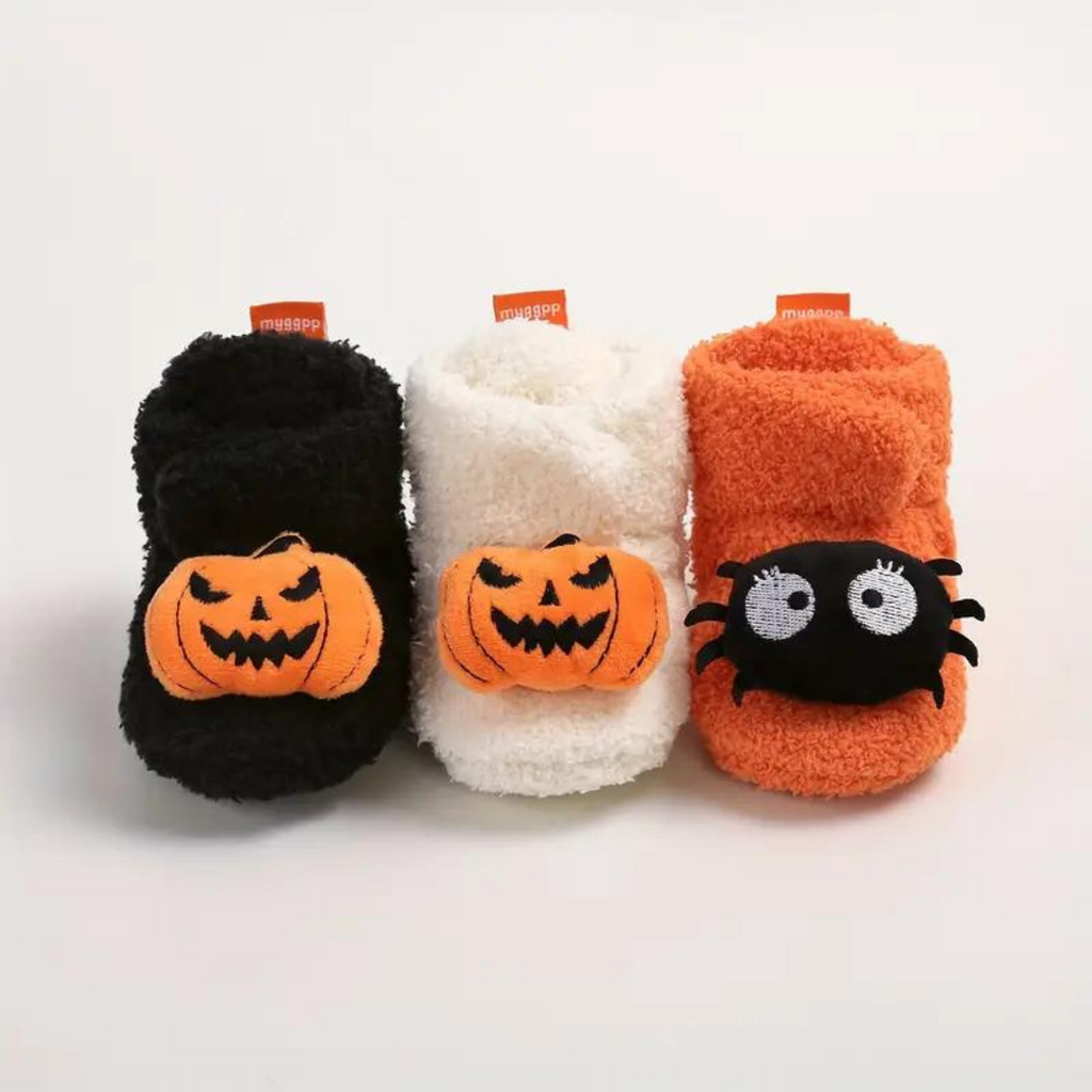 Kinder halloween sloffen met cartoonprint