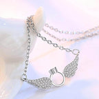 Glimmende engel vleugels hanger ketting