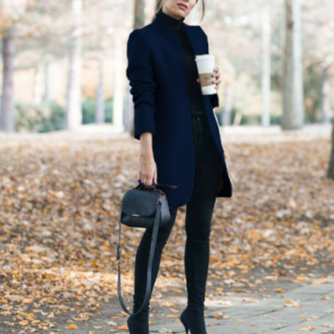 Dames winterjas met staande kraag en tijdloos design — afbeelding 18