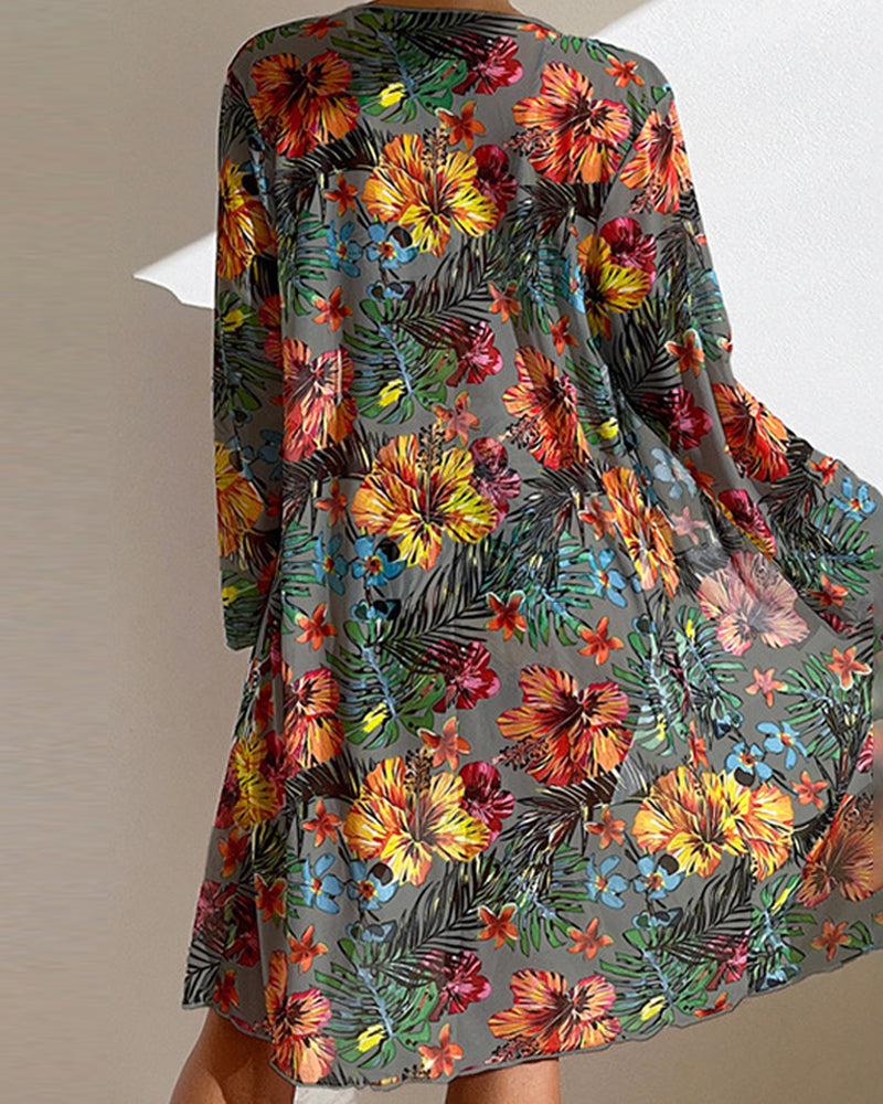Driedelige bikini set met bloemenprint