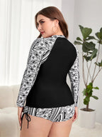 Amy plus-size zwempak met lange mouwen — afbeelding 9