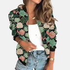 Dames retro bomberjack met print — afbeelding 24