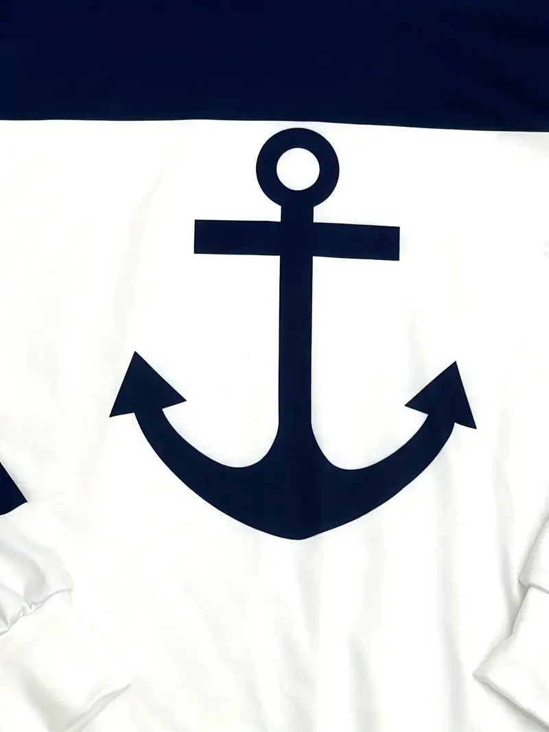 Hoodie met ankerprint