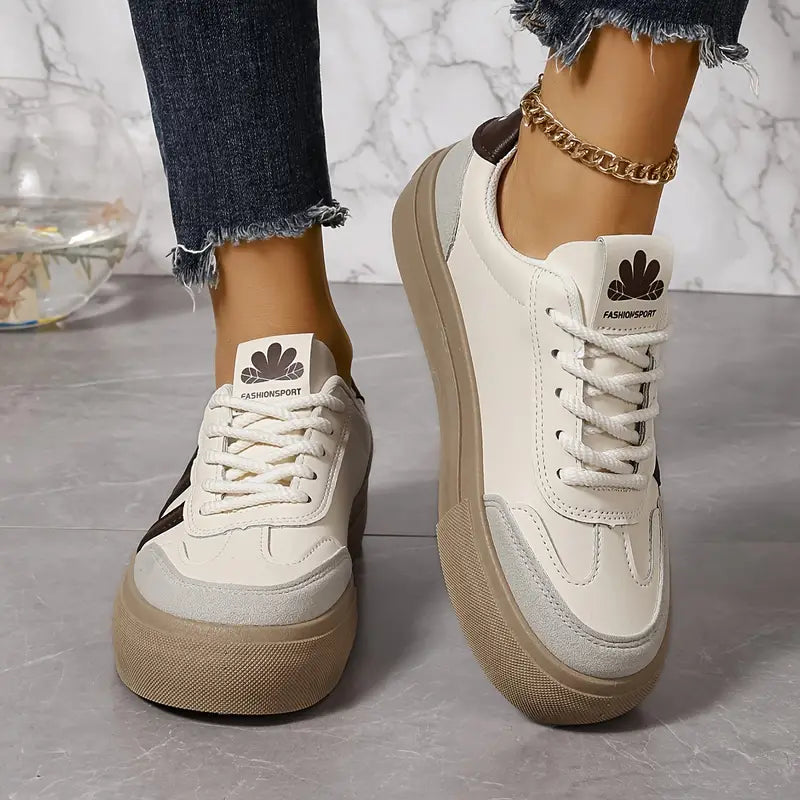 Modieuze plateau sneakers dames