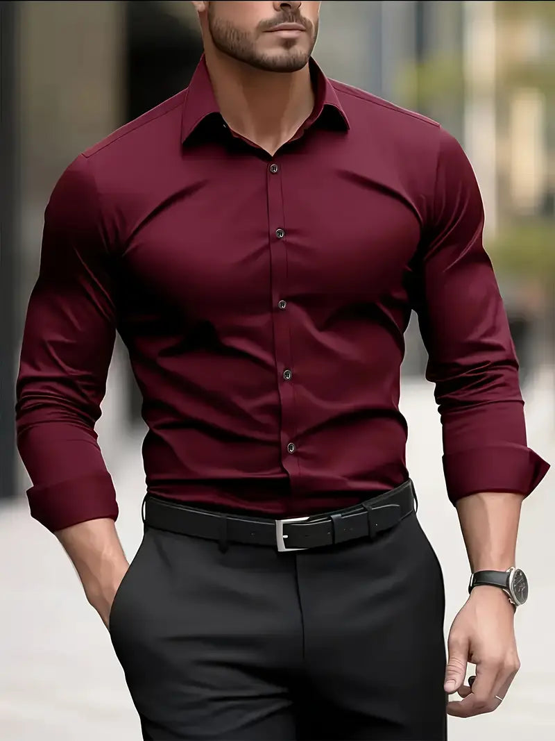 Fabrice | Slim-fit herenoverhemd met lange mouwen