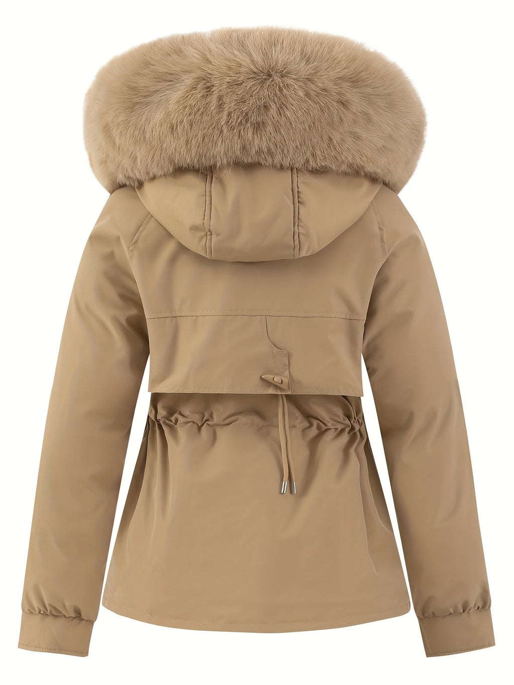 Dames winterjas met afneembare bontcapuchon