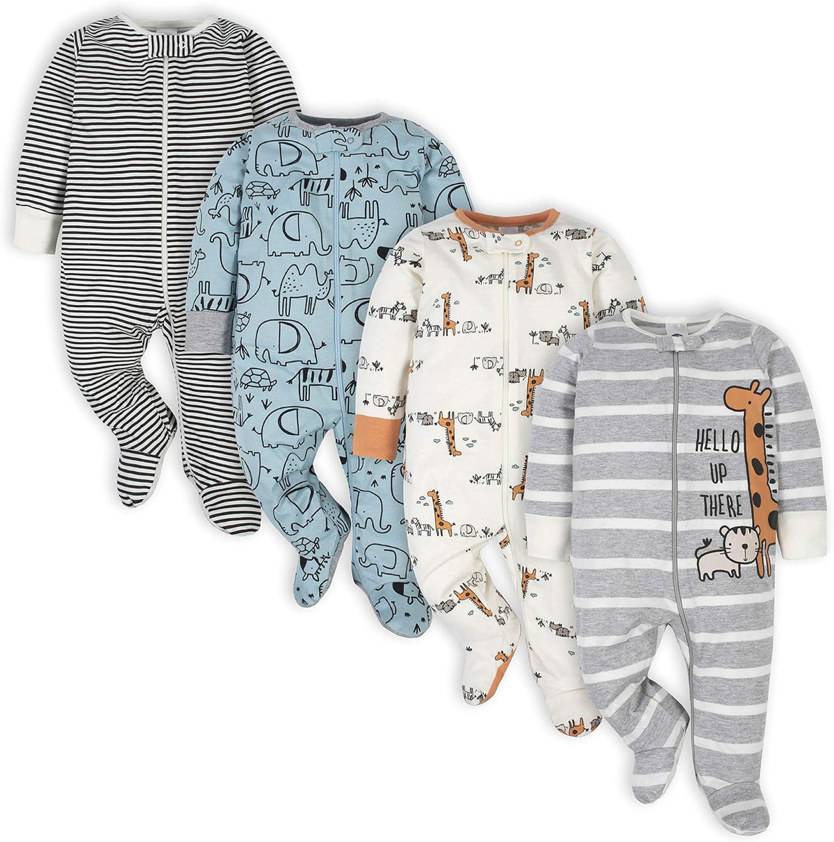 Gerber baby slaappakje voor jongens met voetjes