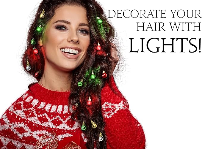 16-delige verlichte kerst haarsieraden