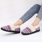 Winterse gebreide pantoffels