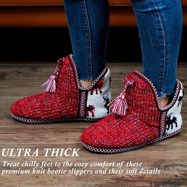 Warme bootie sloffen met memory foam