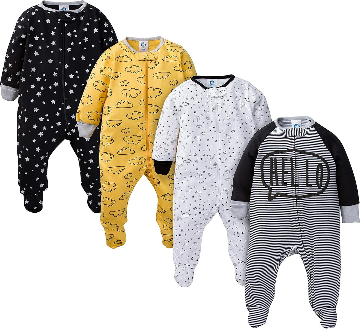 Gerber baby slaappakje voor jongens met voetjes