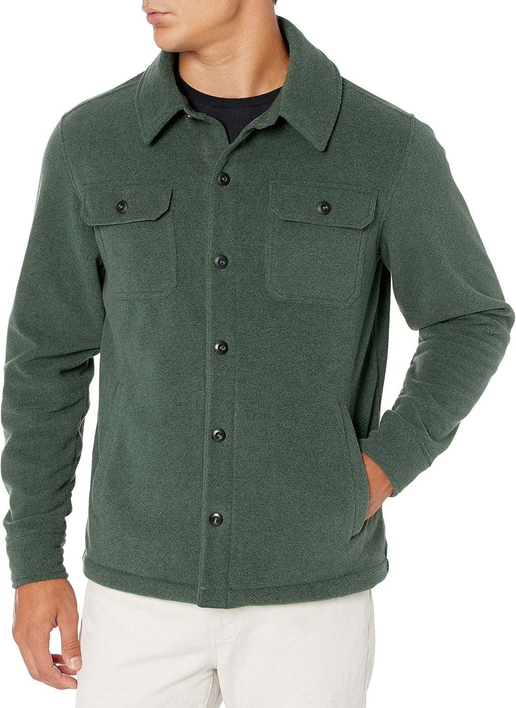 Heren fleece overhemd