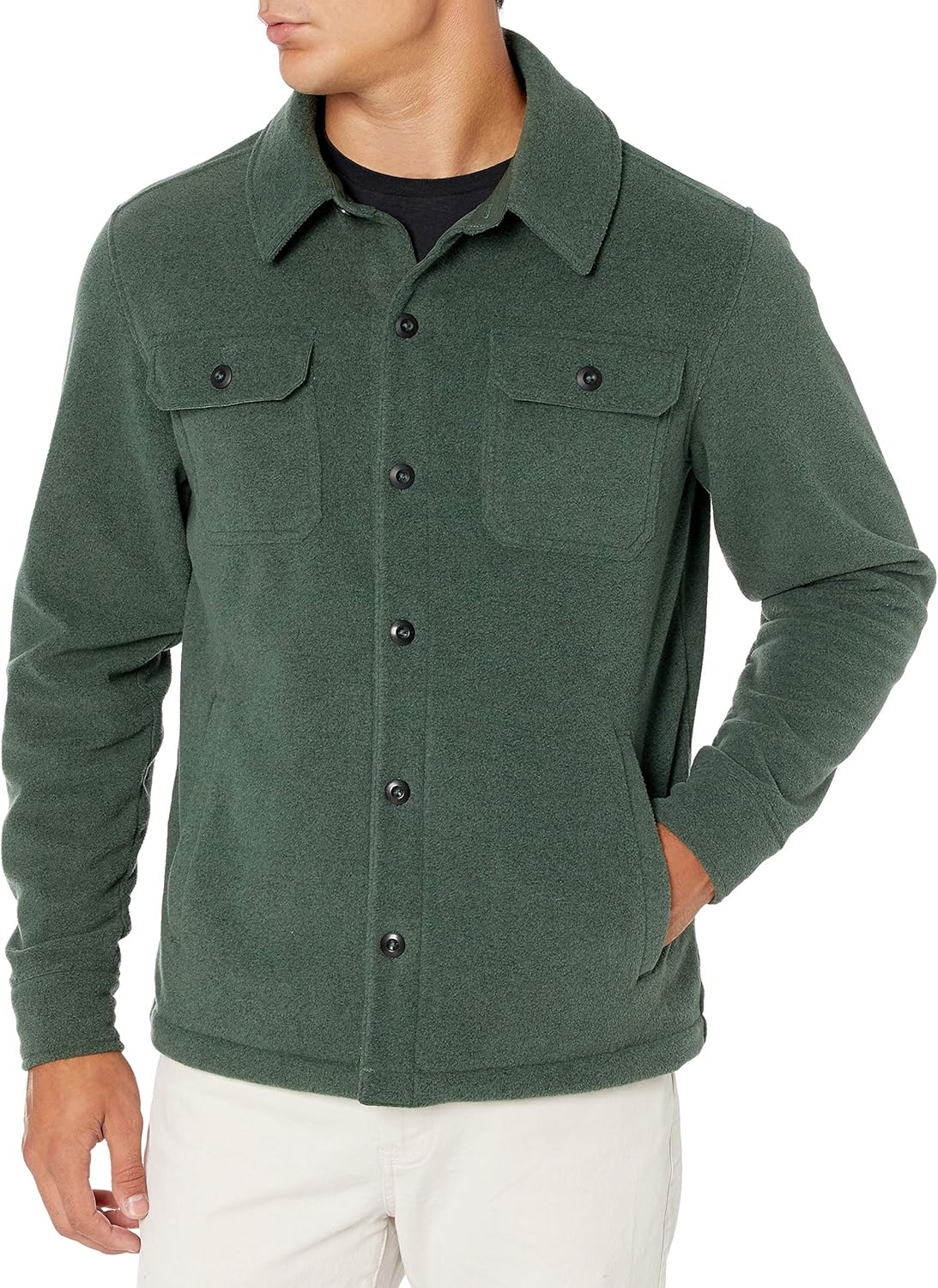 Heren fleece overhemd