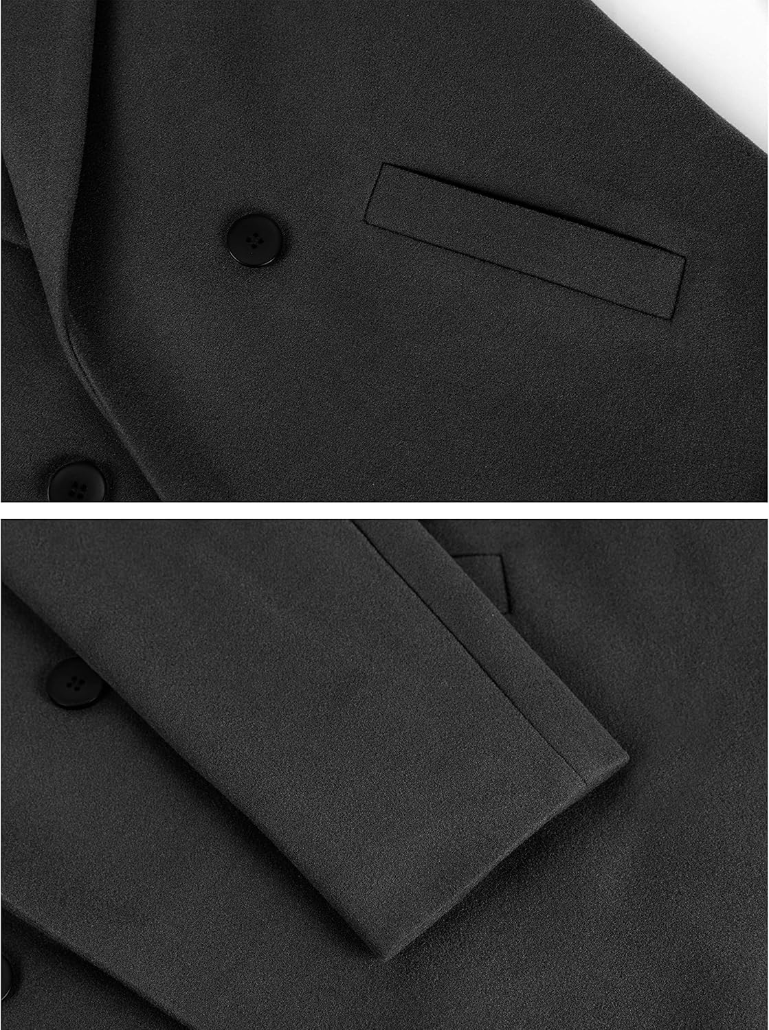 Dames winter wollen jas met notch revers