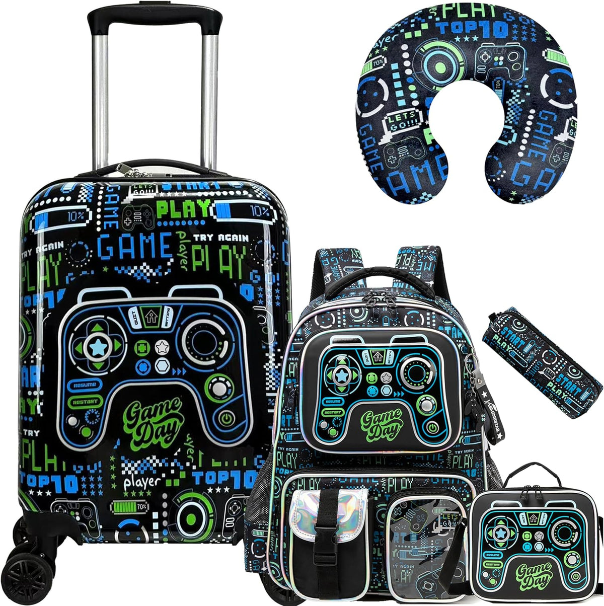 Kinder bagage set 5-delig met hard shell en spinnerwielen