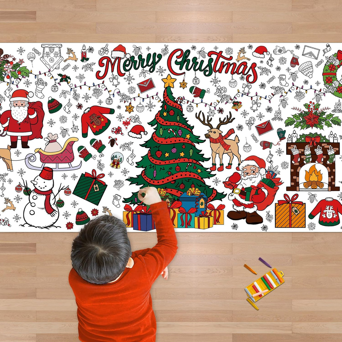Jumbo kleur tafelkleed voor kerst