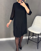 Shift jurk met meshdetails