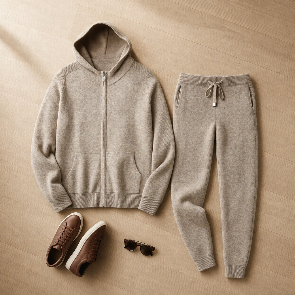 Wollen joggingpak – kasjmier touch
