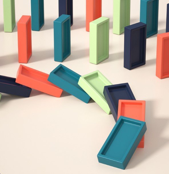 Automatische dominotreinset