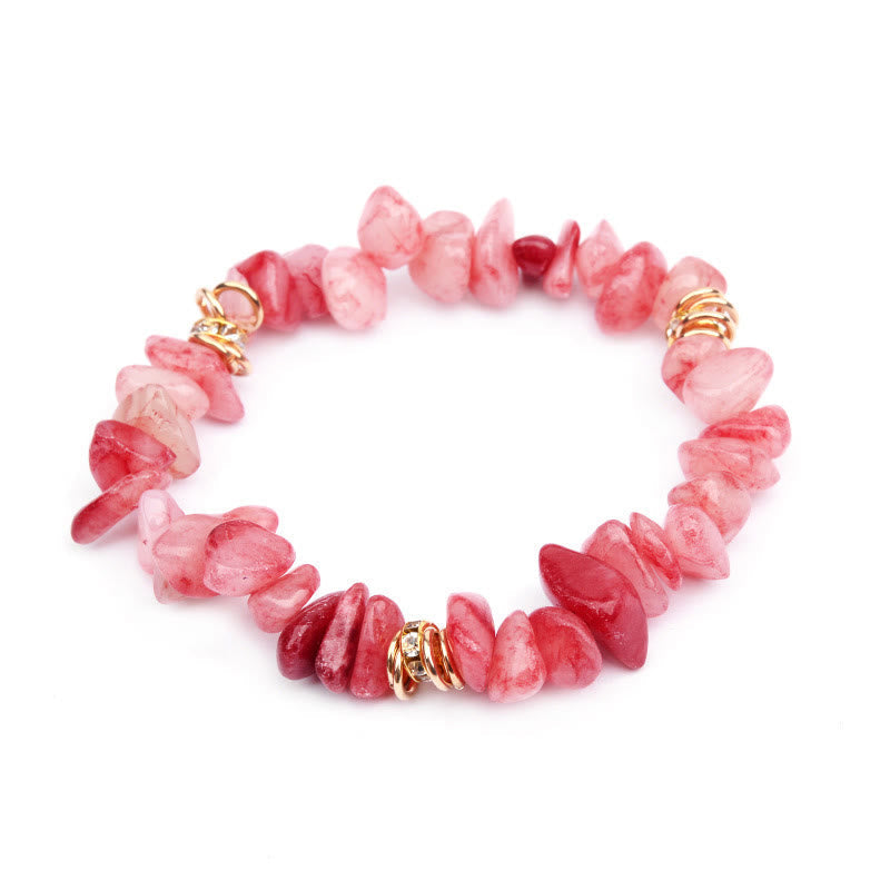 Stijlvol natuursteen kristallen kralen armband