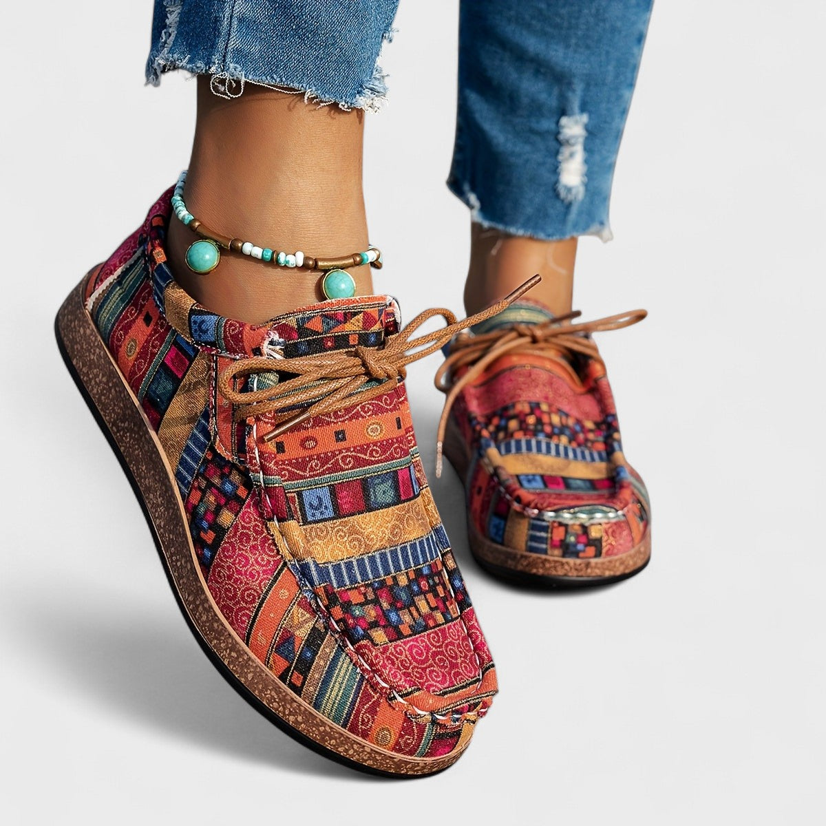 Lichte damessneakers met brede zool