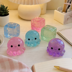JellySquish slow-rise sensorische squishy — ijsblokje & kwal