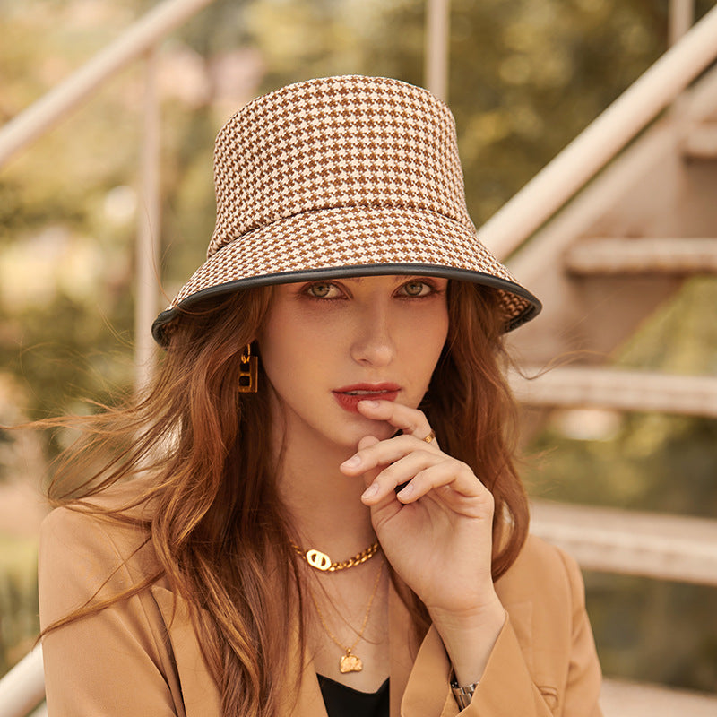 Lichte dames bucket hat van stof voor de zomer