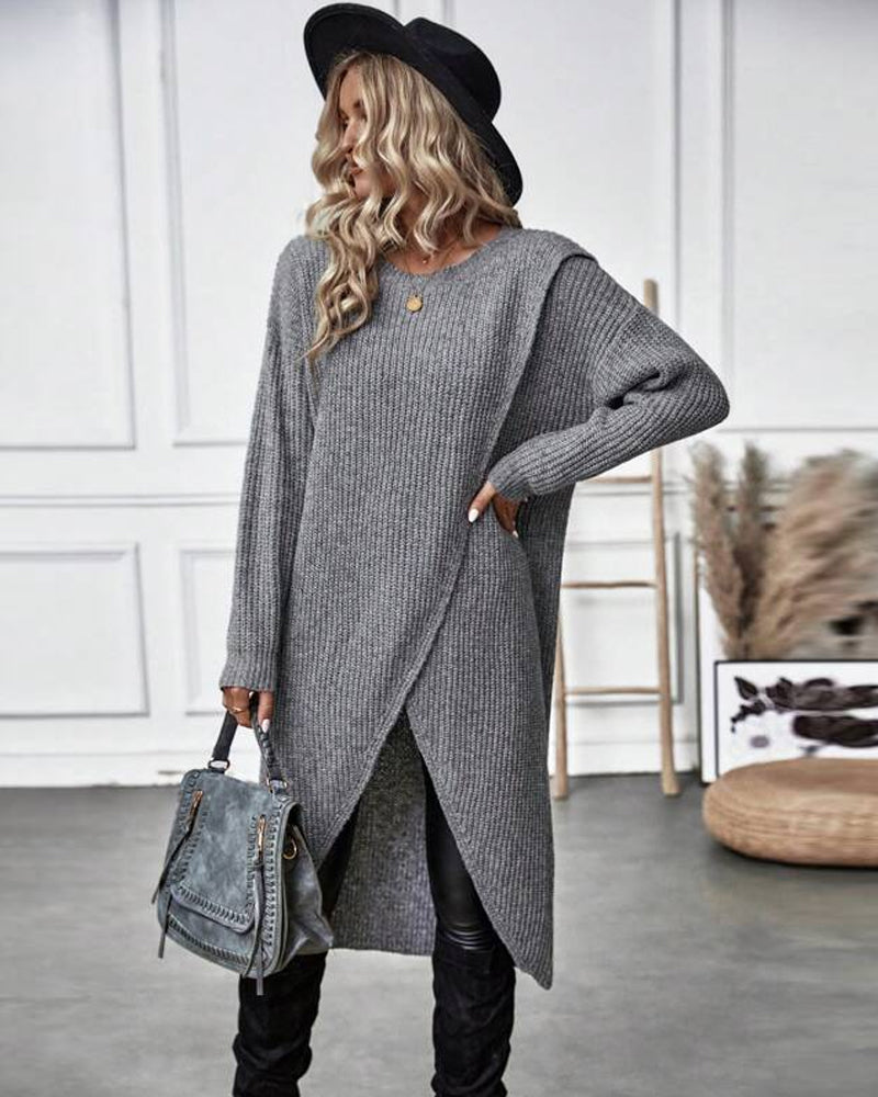 Effen sweaterjurk