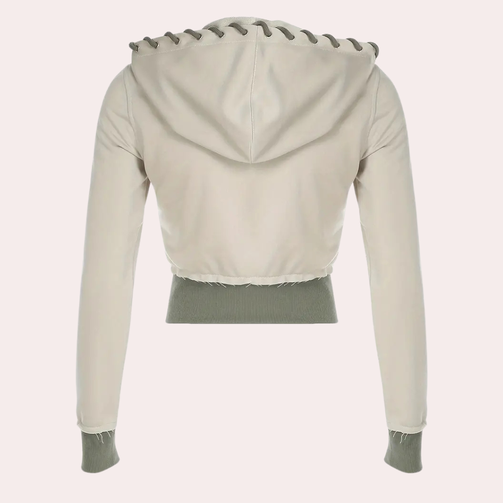 Modieus damesvest met capuchon
