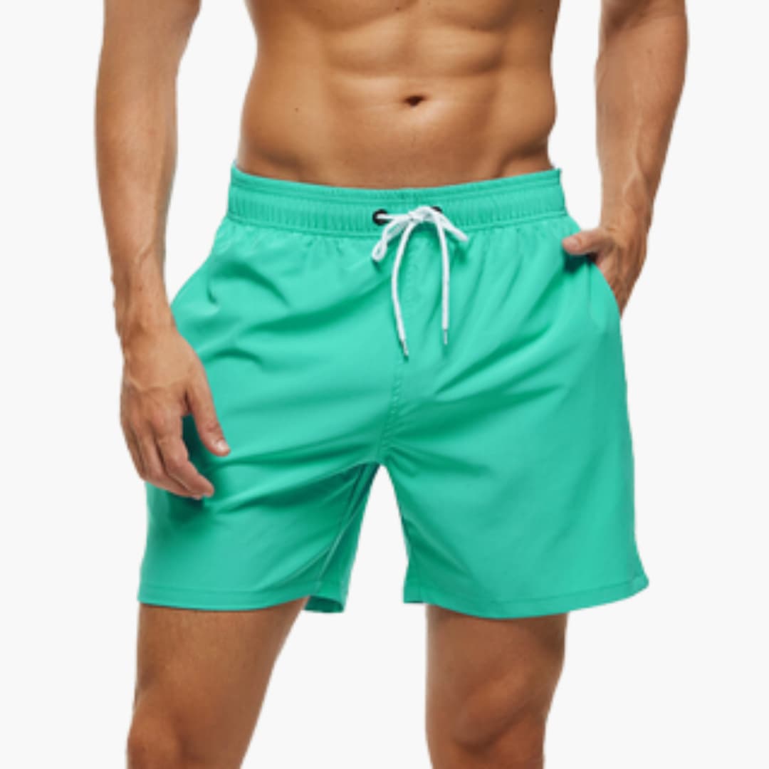 Lichte zwemshort met trekkoord en zijzakken