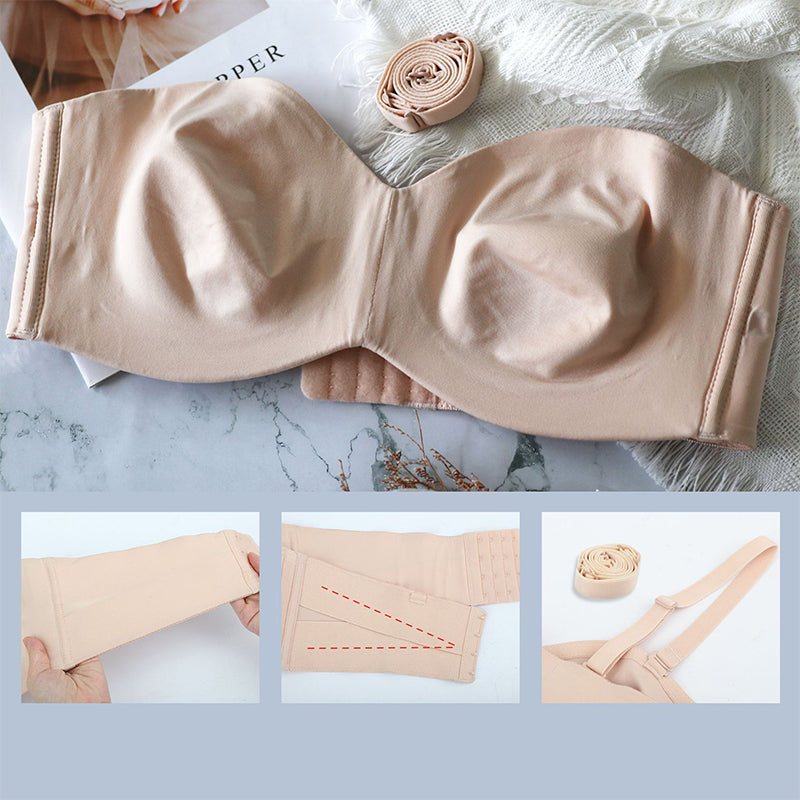 Naadloze bandeau BH met afneembare bandjes