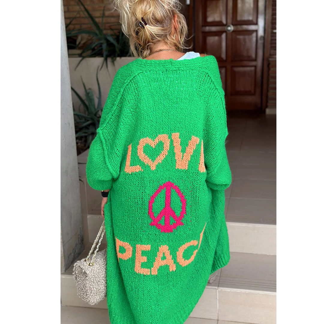 Lange gebreide cardigan – Liva