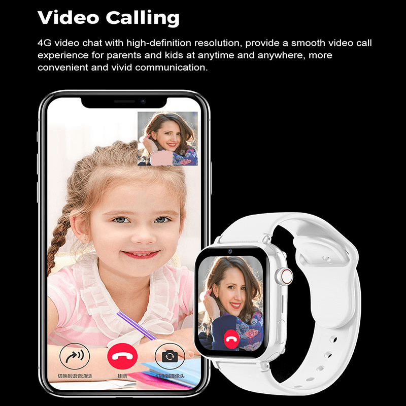 Veiligheidshorloge voor kinderen, voorzien van 4G-videobellen en gps-tracking