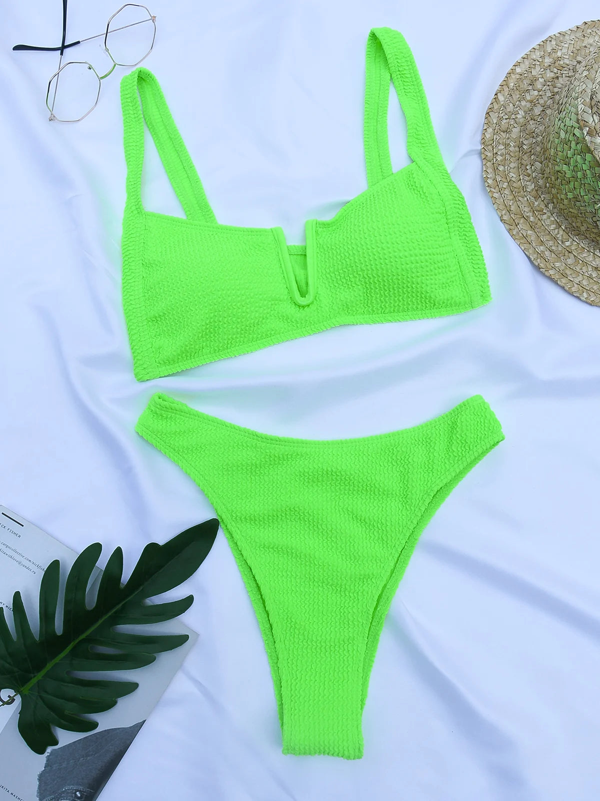 Haven geribbelde bikini