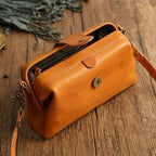 Leder retro crossbody handtas – materiaal: Italiaans gelooid leer — afbeelding 4