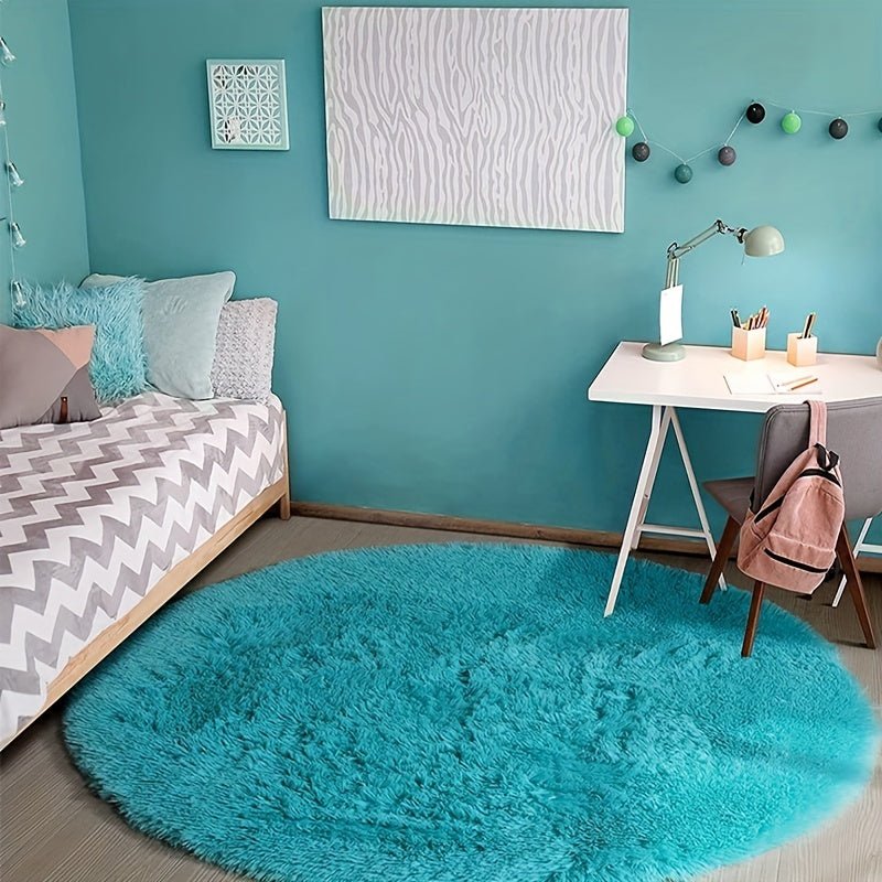Rond fluffy vloerkleed