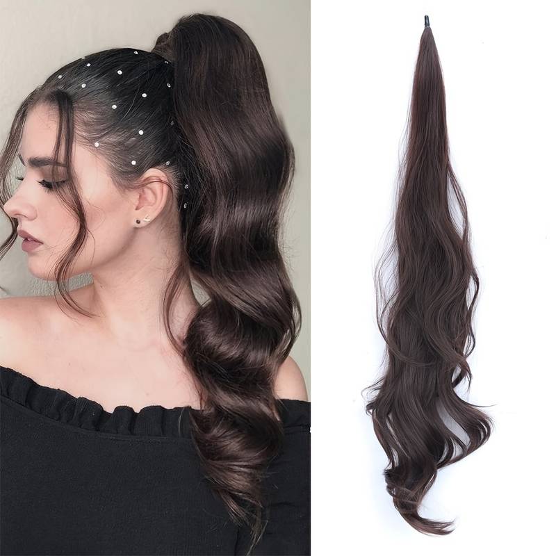 Flexibele wrap-around paardenstaart voor lang, vol haar