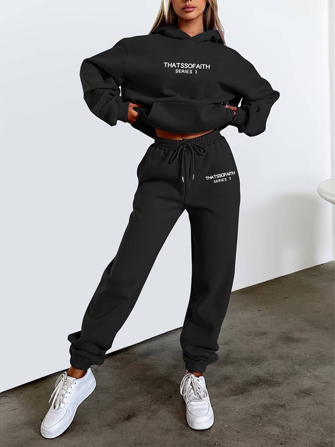 Casual dames sweatbroek & trui set