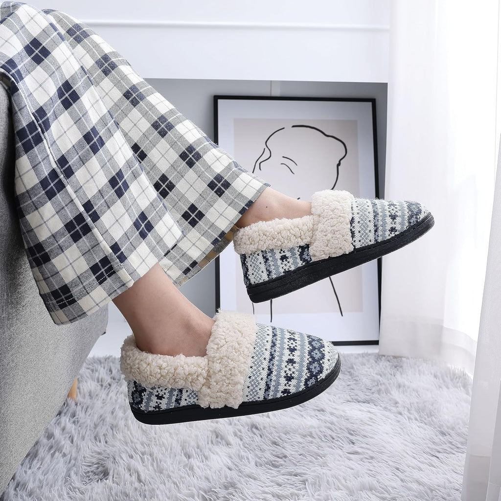 Winterse gebreide pantoffels