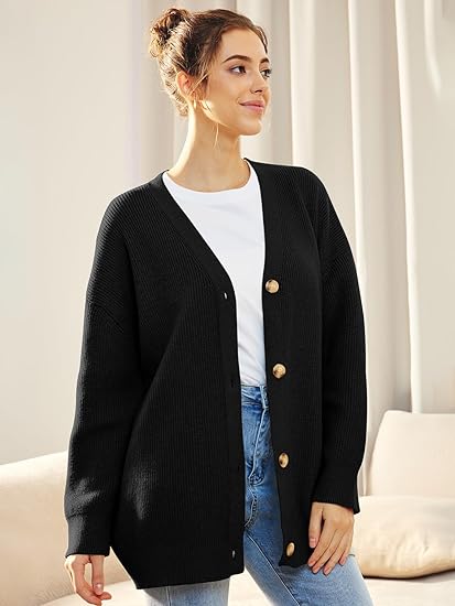 Lichtgewicht V-Hals vest met knoopsluiting