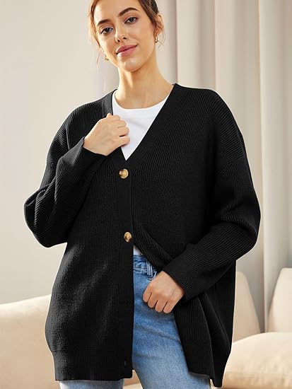 Lichtgewicht V-Hals vest met knoopsluiting
